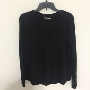 Black Sweater with V-neck cut out